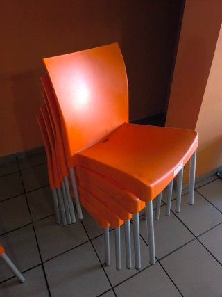 Sillas de Terraza Naranja (Pack 6)