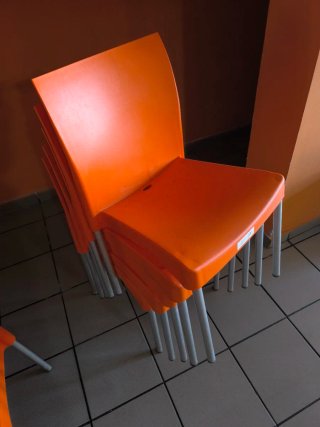 Sillas de Terraza Naranja (Pack 6)