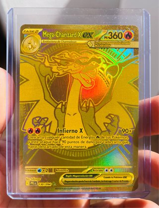 Carta Pokémon Mega Charizard X EX Dorada
