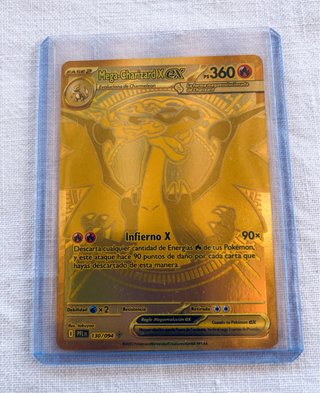 Carta Pokémon Mega Charizard X EX Dorada