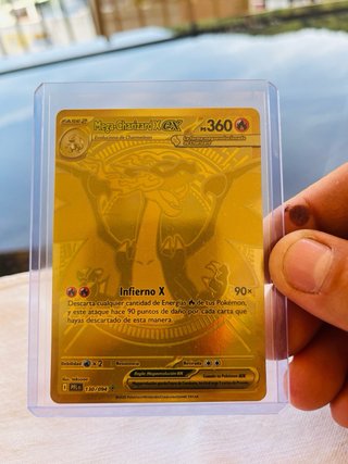 Carta Pokémon Mega Charizard X EX Dorada