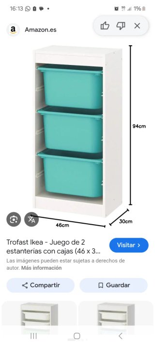 Mueble de almacenaje 3 cubos