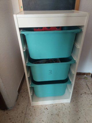 Mueble de almacenaje 3 cubos