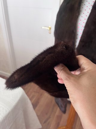Bufanda de pelo marrón