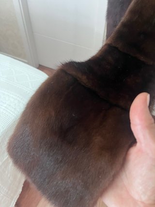Bufanda de pelo marrón
