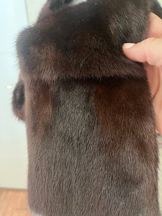 Bufanda de pelo marrón