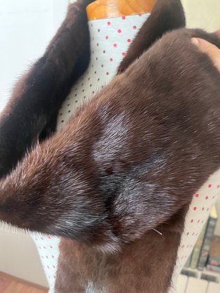 Bufanda de pelo marrón
