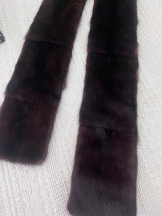 Bufanda de pelo marrón