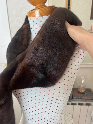 Bufanda de pelo marrón
