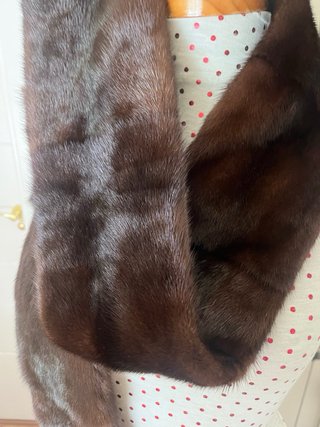 Bufanda de pelo marrón