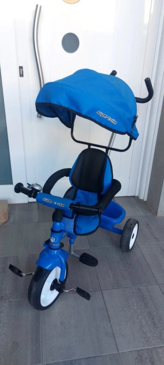 Triciclo Infantil Azul con Capota