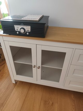 Mueble auxiliar o TV madera y cristal