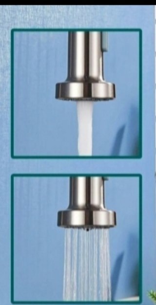 Grifo de cocina nuevo plateadoextraíble fregadero