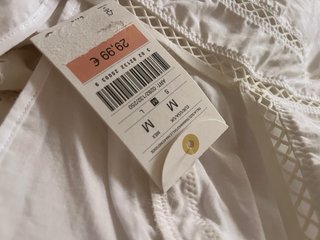 Vestido lencero Oysho blanco Talla M