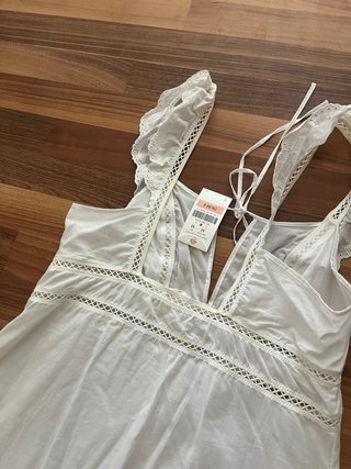 Vestido lencero Oysho blanco Talla M