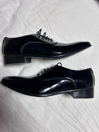 Zapatos Ceremonia Hombre Talla 44 Charol Negro