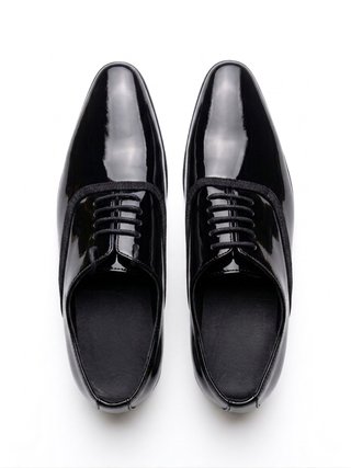 Zapatos Ceremonia Hombre Talla 44 Charol Negro