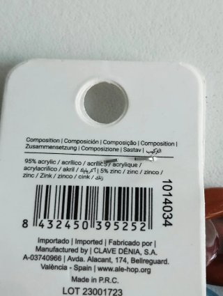 Cordón/cadena eslabones para gafas. Ale-Hop.Nuevas
