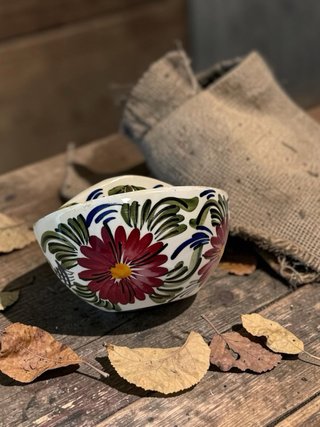 Tiesto vintage cerámica flores