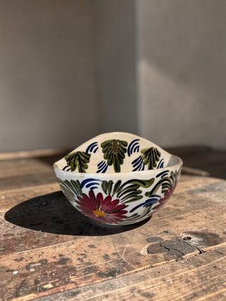 Tiesto vintage cerámica flores