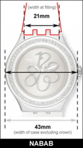 Correa Swatch Tela Azul 21 mm