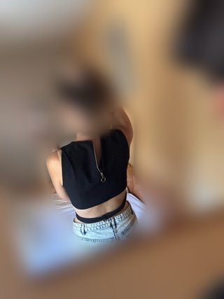Top Zara Negro Corto con Tiras