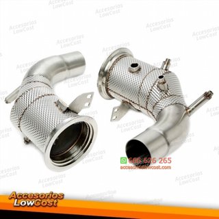 Downpipe con protección térmica y catalizador par