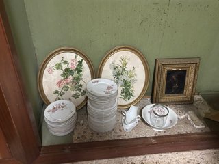 Vajilla de porcelana y cristal