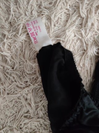 Conjunto lencería seda negro