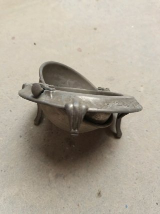 Joyero antiguo de metal plateado