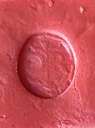 Sello tampón antiguo para lacre.