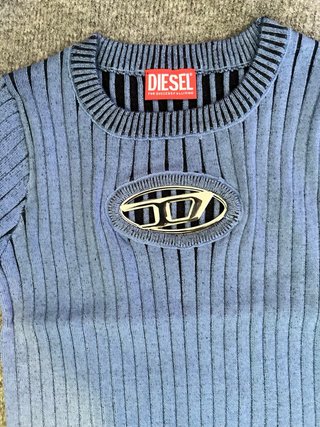 Camiseta Diesel azul de punto