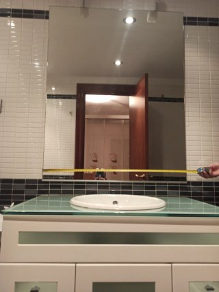 Espejo de baño con 2 luces 80x 102 cm