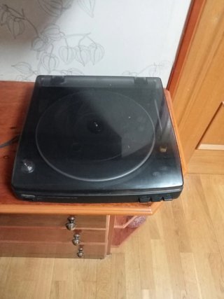 Tocadiscos y 2 Altavoces Negro