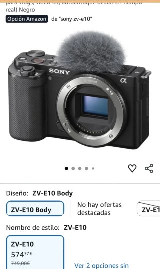 Sony ZV-E10 Pack Cámara + Lente + Accesorios