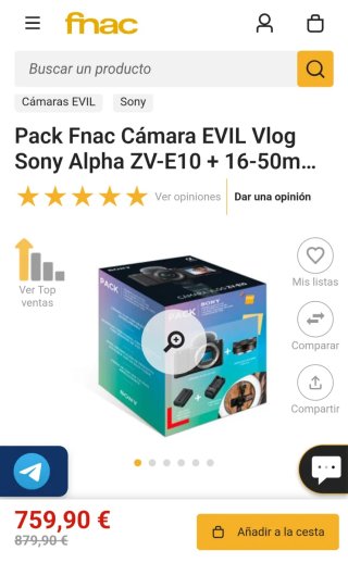 Sony ZV-E10 Pack Cámara + Lente + Accesorios