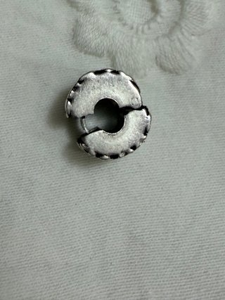Clip Pandora Original Diseño Rizado Plata