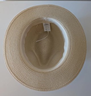 Sombrero de papel beige 59 cm ajustable