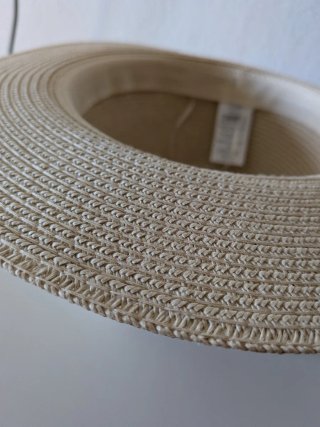 Sombrero de papel beige 59 cm ajustable