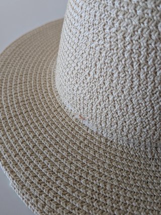 Sombrero de papel beige 59 cm ajustable