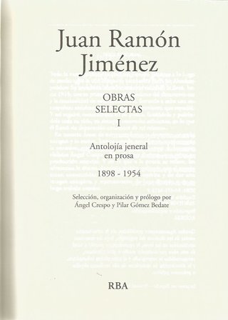 JUAN RAMÓN JIMÉNEZ - OBRAS SELECTAS I,II,III - RBA