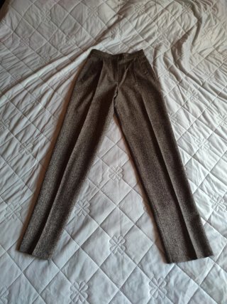 Pantaloni donna lana vintage marrone