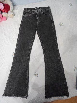 Pack de 2 pantalones vaqueros campana azul y negro