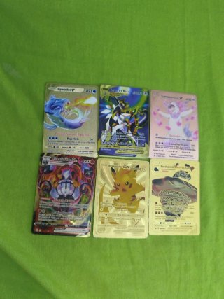 Cartas Pokémon Doradas Metálicas V VMAX GX