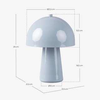 Lámpara seta de mesa amarilla