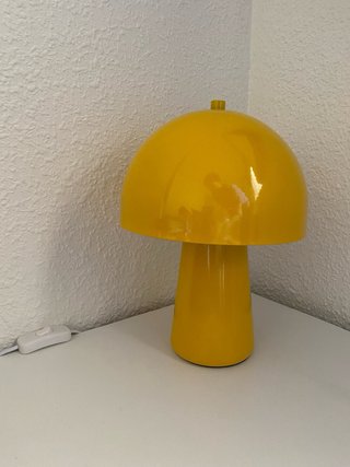 Lámpara seta de mesa amarilla