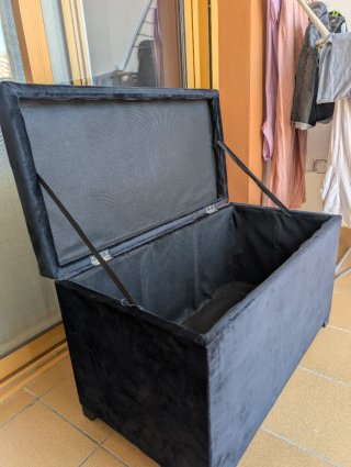 Baúl de terciopelo negro