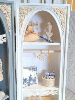 2 Armarios Vintage Casa Muñecas 1/12