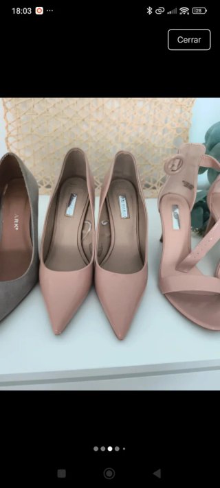 Lote de tacones grises y rosas
