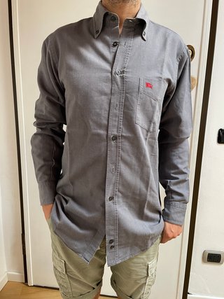 Camicia Burberry Uomo Grigia